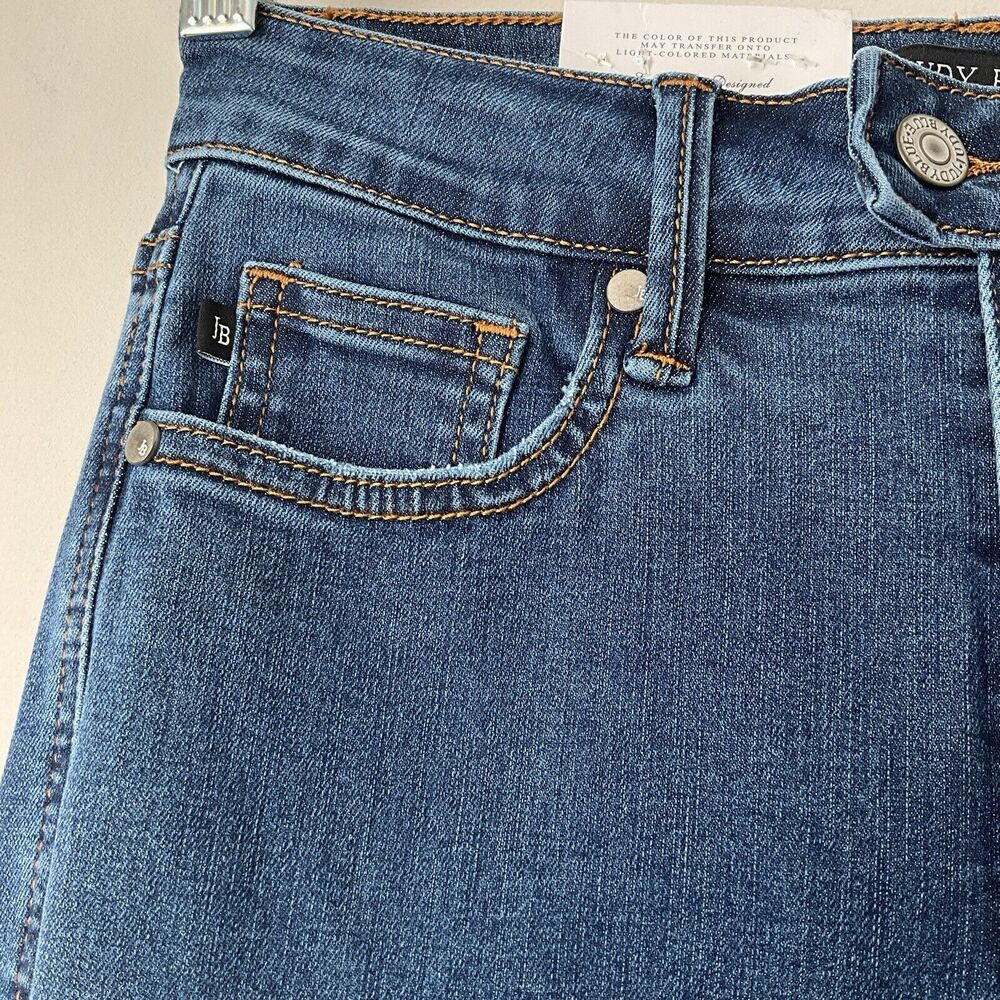 Judy Blue Flare Leg Jeans High Waist Raw Hem Tummy Control Top 27 - Picture 10 of 12